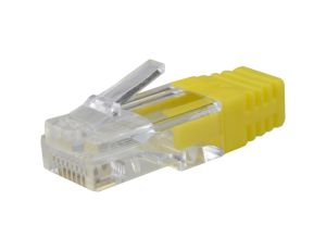 Osłonka wewnętrzna wtyku RJ45 żółta WORECZEK 100szt.