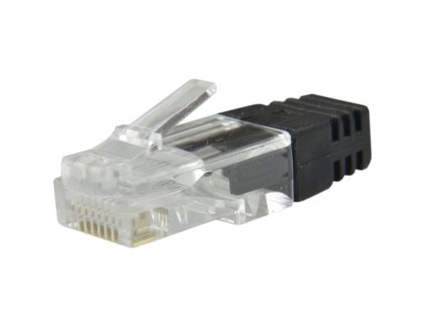 Osłonka wewnętrzna wtyku RJ45 czarna WORECZEK 100szt.