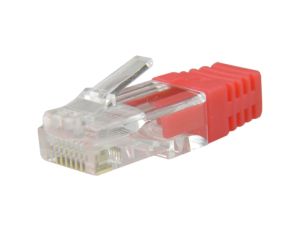 Osłonka wewnętrzna wtyku RJ45 czerwona WORECZEK 100szt.