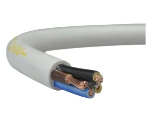 Przewód prądowy H05VV-F / OWY 500V 5x1,5 warsztatowy biały linka Mercor /50m/