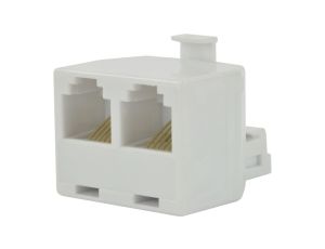 Rozdzielacz telefoniczny RJ12 6P6C 1 wtyk / 2 gniazda kat.3C