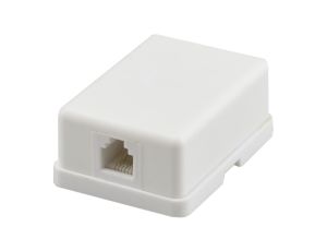 Gniazdo telefoniczne 1xRJ11 6P4C natynkowe