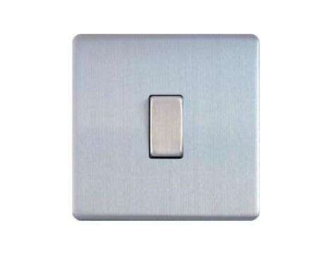 Varilight Włącznik Pojedynczy Metal steel stal szczotkowana klawiszowy o 3