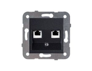 NOVELLA gniazdo 2xRJ45 komputerowe KAT. 5e czarne 92105534M