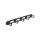 Organizator kabli RACK 19 1U metalowy czarny z 5 uchwytami i przepustami
