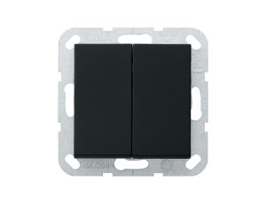 Gira Wyłącznik podwójny Gira System 55 czarny mat