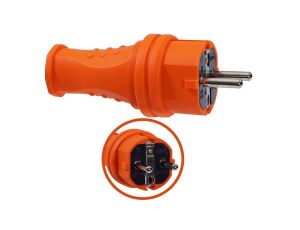 Wtyczka gumowa 16A 230V IP44 pomarańczowa AEI602277-O