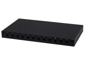 Przełącznica światłowodowa FO 12xSC simplex RACK 19 1U wysuwana czarna