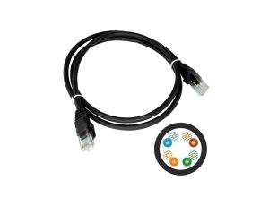 Patchcord UTP A-LAN KKU5CZA5 (RJ45 - RJ45 5m UTP kat. 5e kolor czarny)