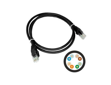 Patchcord UTP A-LAN KKU5CZA5 (RJ45 - RJ45 5m UTP kat. 5e kolor czarny)