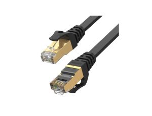 Patchcord S/STP kat.7 kabel sieciowy LAN 2x RJ45 płaski linka PoE czarny 2m UNITEK