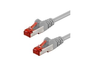 Patchcord S/FTP kat.6 PiMF kabel sieciowy LAN 2x RJ45 linka szary 0,25m