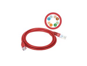 Patchcord UTP kat.6 kabel sieciowy LAN 2x RJ45 linka czerwony 5m Alantec
