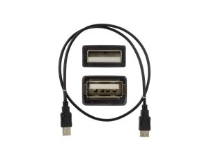 NEKU Kabel przedłużacz USB 2.0 A (wtyk / gniazdo) czarny 0,8m