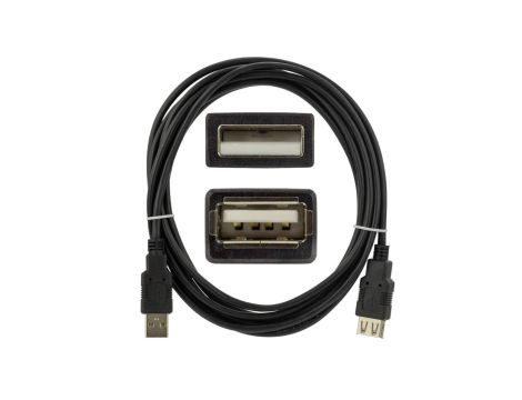 NEKU Kabel przedłużacz USB 2.0 A (wtyk / gniazdo) czarny 0,8m