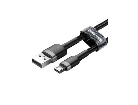 BASEUS Kabel USB 2.0 A / micro-B (wtyk / wtyk dwustronny) Quick Charge 3.0 czarny 0,5m