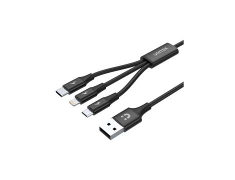 UNITEK PRZEWÓD USB 3IN1CHARGING (C,LIGHTNING,MUSB)