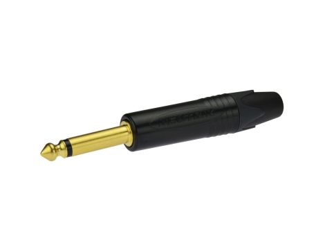 NEUTRIK Wtyk instrumentalny Jack 6,3mm Mono na kabel do 7,0mm pozłacany czarny NP2X-B