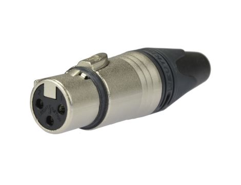 NEUTRIK Gniazdo mikrofonowe XLR (3-pin) na kabel do 8,0mm posrebrzane NC3FXX