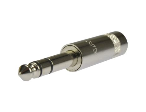 REAN Wtyk instrumentalny Jack 6,3mm Stereo na kabel do 6,0mm niklowany NYS202