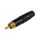 REAN Wtyk RCA Cinch na kabel do 6,1mm pozłacany czarny NYS373-0
