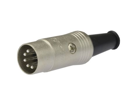 REAN Wtyk DIN 5-pin na kabel do 5,0mm posrebrzany NYS322
