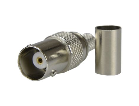Gniazdo koncentryczne BNC 75ohm zaciskane na przewód RG59
