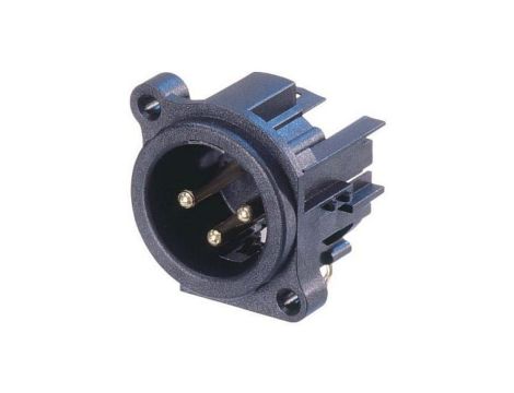 NEUTRIK Wtyk mikrofonowy XLR (3-pin) montażowy do obudowy czarny NC3MAH
