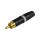 REAN Wtyk RCA Cinch na kabel do 6,1mm pozłacany czarno-biały NYS373-9