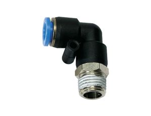 Złączka pneumatyczna wtykowa kątowa obrotowa do węża fi 12 mm, R 1/8 GZ, tworzywo sztuczne