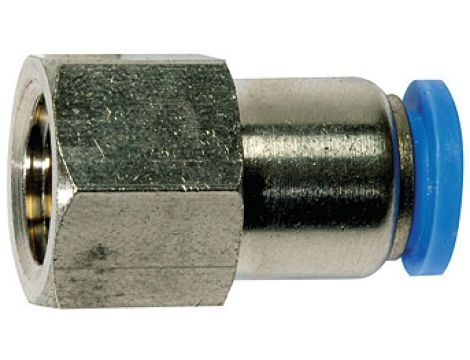 Złączka pneumatyczna wtykowa prosta do węża fi 10 mm, G 3/8 GW, mosiądz niklowany