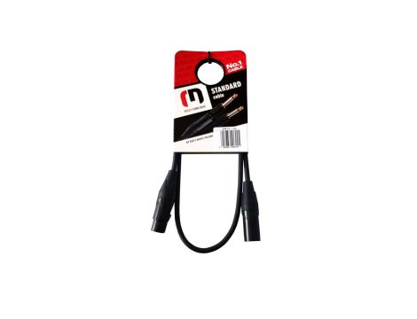 Kabel DMX - XLR M / XLR F - Standard - 1m - DX0110BX