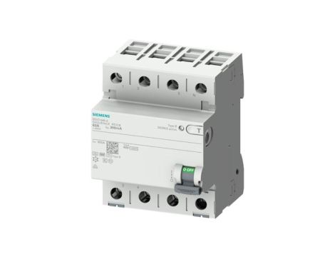 Wyłącznik różnicowoprądowy 4P 40A 0,03A typ B krótkozwłoczny 30mA SENTRON 5SV3344-4