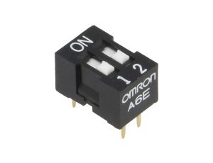 Przełącznik DIP-SWITCH Ilość sekcji 2 ON-OFF 0,025A/24VDC A6E-2101-N