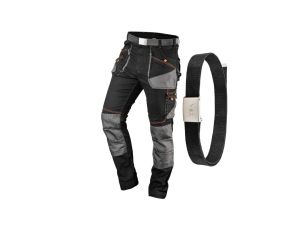 Spodnie robocze HD Slim czarno szare pasek S 81-238-S