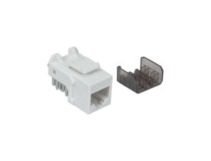 Moduł Keystone RJ45 Cat6a 10 Gigabit, UTP, biały