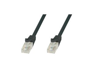 Patch cord Cat5e UTP 0,25m czarny CCA