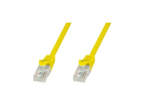 Patch cord Cat5e UTP 0,5m żółty CCA