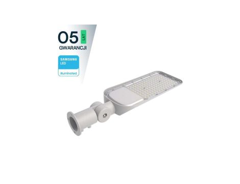 Oprawa Uliczna LED 30W 3000lm 6500K Diody SAMSUNG IP65 Szara 5 Lat Gwarancji Regulowany uchwyt 20423