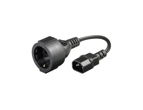Adapter Zasilania IEC320 C14 na Schuko F Gniazdo 23cm