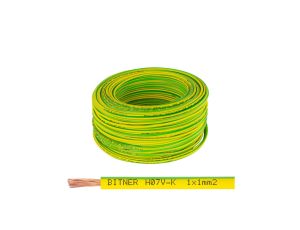 Przewód instalacyjny BiTOne H05V-K / LgY 1 500V żółto-zielony linka giętka Bitner /100m/