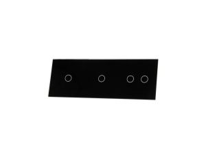 Livolo CZARNY PANEL SZKLANY 1+1+2 70112-62