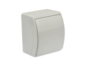 Łącznik pojedynczy uniwersalny natynkowy IP44 biały Koala 157-01 61.361