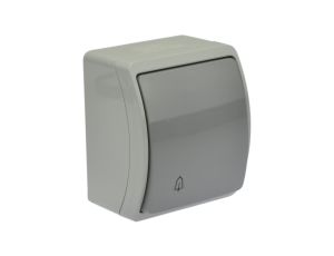 Przycisk dzwonkowy natynkowy IP44 szary Koala 155-08 61.345
