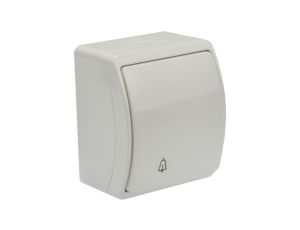Przycisk dzwonkowy natynkowy IP44 biały Koala 155-01 61.341