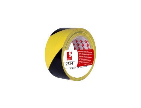 Taśma ostrzegawcza 50mm/33m żółto-czarna 2724 SCAPA