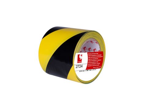 Taśma ostrzegawcza 100mm/33m żółto-czarna 2724 SCAPA