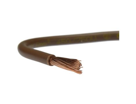 Przewód instalacyjny H07V-K / LgY 4 750V brązowy linka giętka Elektrokabel /100m/