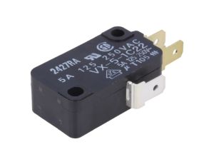 Mikroprzełącznik SNAP ACTION bez dźwigni SPDT 5A/250VAC IP40 VX-5-1C22
