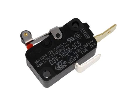 Mikroprzełącznik SNAP ACTION z dźwignią (z rolką) SPST-NO D3V-165M-3C5
